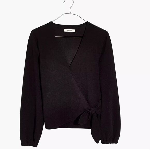 Madewell Texture & Thread Crepe Wrap Top - Picture 1 of 6